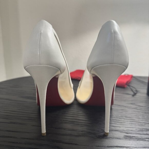 Christian Louboutin Galativi 100 Mesh Leather White 39.5 - Picture 7 of 9